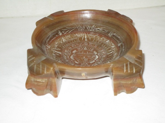 Marble Aztec Design Ashtray - 6"