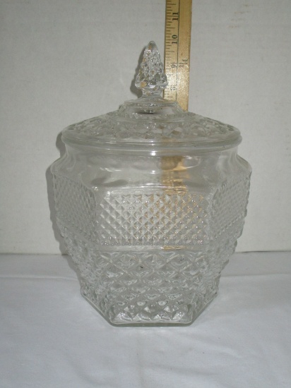 Wexford Glass Biscuit Barrel w/ Lid by Anchor Hocking
