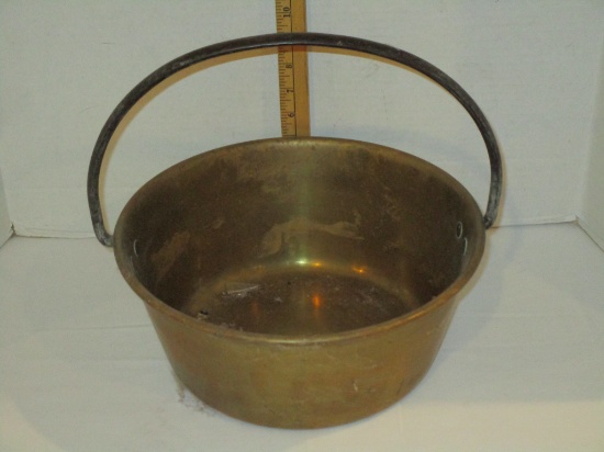 Brass Bucket w/ Cast Iron Handle