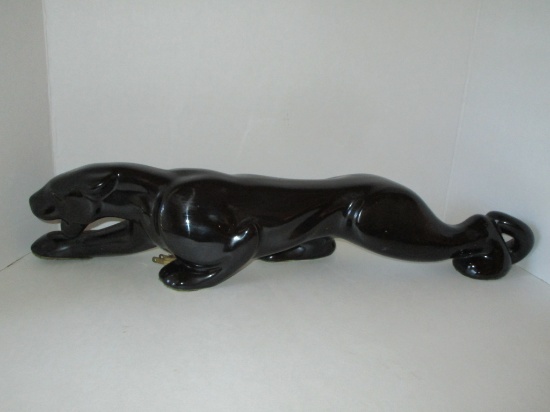 1950'sCeramic Black Panther TV Lamp