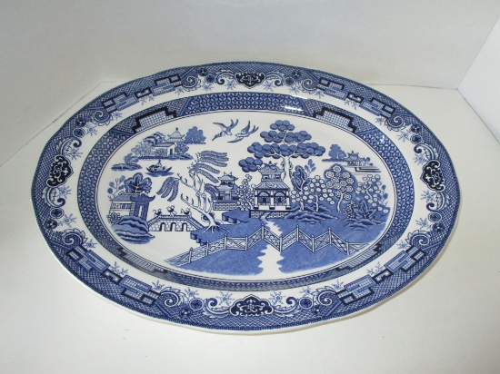 Blue Willow Turkey Platter Mfg. For Heritage Mint, LTD