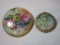 2 Porcelain Hand Painted Pins