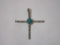 Sterling Cross w/ Turquoise Stone