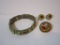 Lot - Micro Mosaic Jewelry - Bracelet, Earring, Brooch