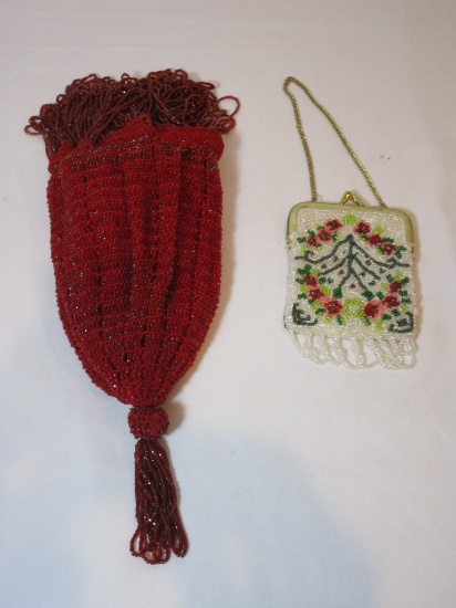 (2) Beaded Victorian Style Purses