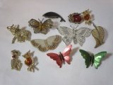 Lot - Misc. Jewelry - Butterflies, Insects, Elephant