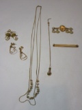 Retro Goldtone Jewelry Bar Pins & Other