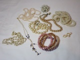 Lot - Misc. Pearls - 1 Pair 14k Gold Earrings