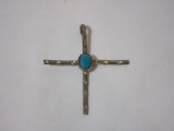 Sterling Cross w/ Turquoise Stone