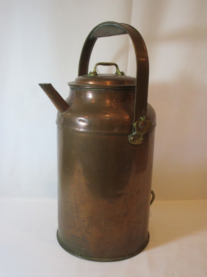 Early Copper Water Container w/ Handle - Nice