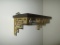 Pair Brass & Wood Chippendale Style Wall Shelves