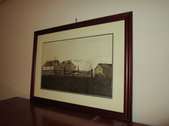 Framed Print in the Style of Wyeth