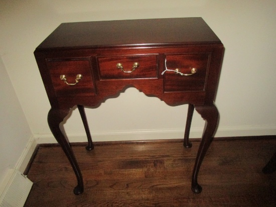 Mahogany Chippendale Accent Table with 2 Drawers