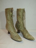 Pair Sweet Ladies Leather Victorian Boots
