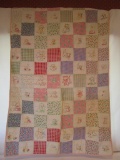 Hand Stitched Early Baby Quilt with Embroidered Animals