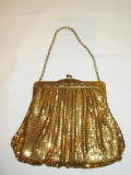 Vintage Whiting & Davis Goldtone Mesh Purse with Goldtone Chain & Clasp