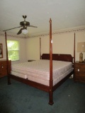 Nice Cherry Pencil Post Bed - King Size (Mattress & Box Springs free with purchase of Bed)