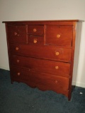 Awesome Southern Pine Handmade Dresser -  4 over 3  with Wood Knobs & Wood Escutcheons