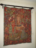 Lovely Le Roman de la Rose Woven Tapestry by Anne Roland Aknin   1985