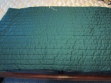 Double Dark Teal Quilted Bed Spread