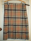 Ladies 100% Wool Kilt with Leather Strap - Size 20  Made by Pitlochry Knitwear in Scotland