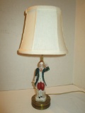 Porcelain Figural Accent Lamp - Victorian Gentleman