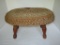 Foot Stool w/ Woven Cushion (worn)