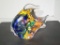 Artist Signed Art Glass Tropical Fish Paperweight