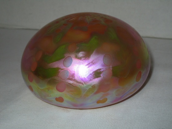 Carnival Glass Marigold Paperweight