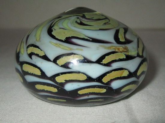 Art Glass Swirl Pattern Paperweight