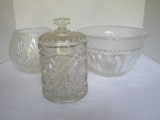 Lot - Misc. Lead Crystal Biscuit & Bowls