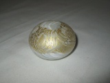 Isle of Wight Glass Paperweight w/ Original Label - Handmade in England