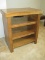 Oak Finish Accent Table w/ Shelves - few nicks - 29