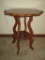 Oak Accent Table w/ Scalloped Rim - 28