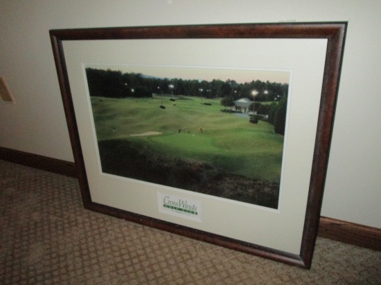 Cross Winds Golf Club Print - Framed - 25 1/4" X 32"