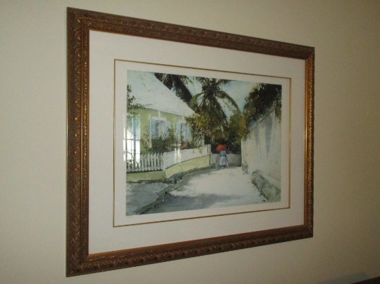 Artist Signed Print # 92/325 in Decorative Frame - 32" X 39"