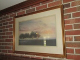 Sunset Print in Gilt Frame