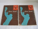 Lot 2 1958 Clinic Bowl Programs - worn