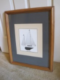 Quiet Tune Sail Boat Framed Print - 22