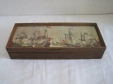 Men's Jewelry Box - Wood w/ Ship Scene