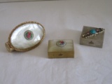 Lot Vintage Pill Boxes & Lipstick Case