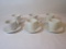 6 Bavarian White Demi Cups & Saucers  (3 Marked, 3 Unmarked)