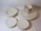 4 Place Settings White China   20 Pieces (Chip on 1 saucer)