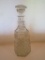 Pressed Glass Decanter with Stopper   12 1/2