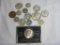 2 1964 KENNEDY HALF DOLLARS & MISC SILVER QUARTERS AND DIMES