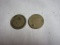 1857 AND 1858 FLYING EAGLE CENTS BOTH HOLED