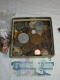 SMALL LOT OF WORLDWIDE COINS