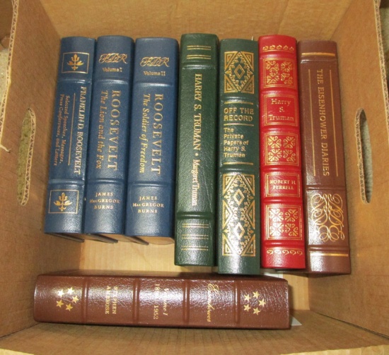 Book Lot - The Easton Press - 8 Editions of the Presidents Library Collection w/Gold