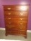 7 Drawer Cherry Chest w/Traditional Pulls   53 1/2