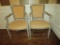 Pr. Sheridan Design Upholstered Host Chairs w/Rustic Finish.  Few minor nicks
